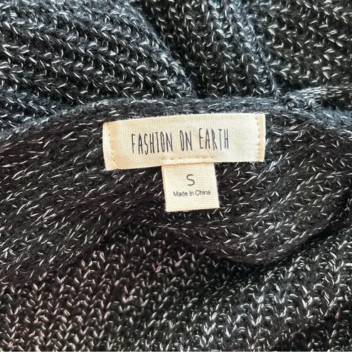 Fashion On Earth | Black Cable Knit Pullover Sweater V-Back | Size Small | NWT