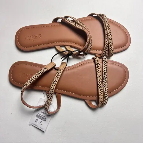 J.Crew  Women’s Double Strapped Animal Print Low Heel Comfortable Sandals Sz 8