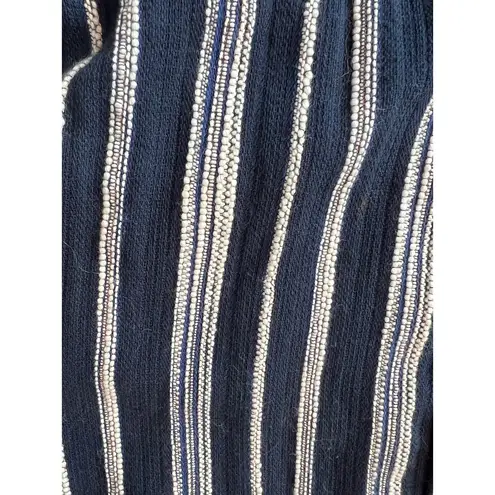 Trovata California Birds of Paradis navy white striped cropped jumpsuit Size S Blue