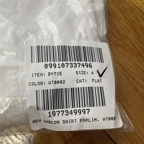 J.CREW Garçon Classic Shirt in Cotton Poplin Size 4 White NEW Classic Work BY715