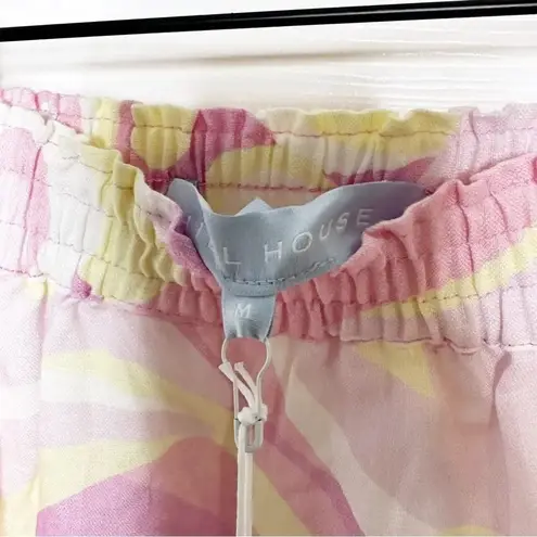 HILL HOUSE Paz Candy Pink Kaleidoscope Ruffle Pull On Mini Skirt Size Medium