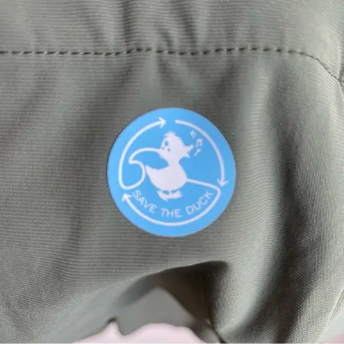 Save the Duck Nylon Rain Jacket Dark Sage Green Size undefined