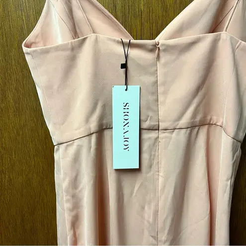 Shona joy NEW Core Cocktail Draped Sleeveless Midi Dress Dusty Pink 10 NWT