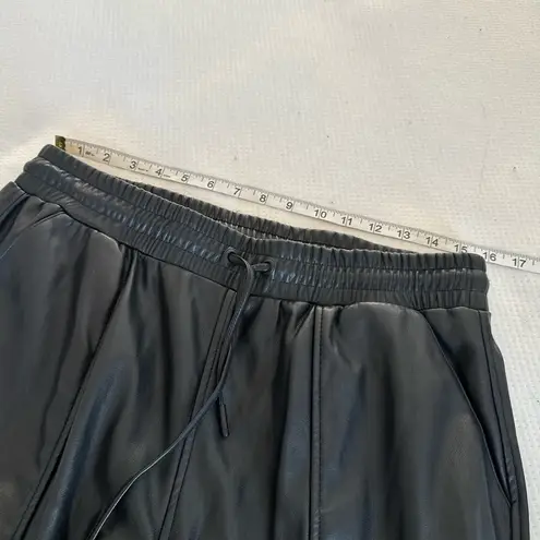 Calvin Klein Jeans Calvin Klein Sz: L Black Faux Leather Pants. Pull On. Flat Front. Patch pockets