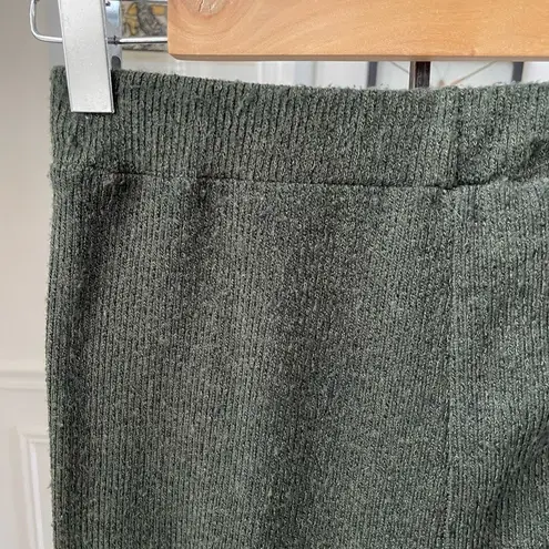 Vintage 90s Fashion Love Dark Green Sweater Pants Duster Cardigan L Size L