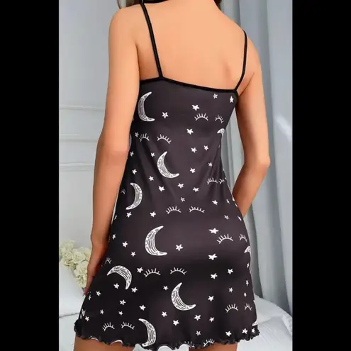 Boutique Black, Nighttime Graphic, Pajama Gown