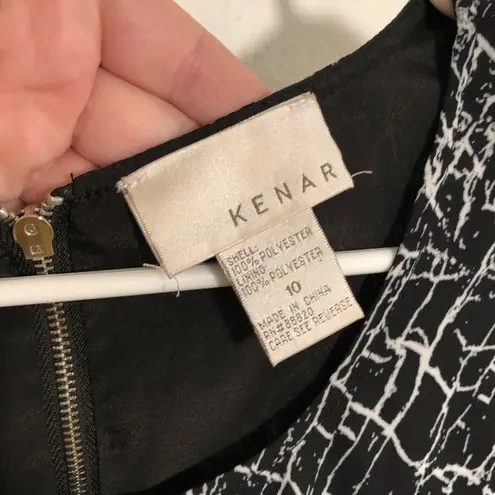 Kenar Sleeveless A-Line Shift Dress Black Gray Electric