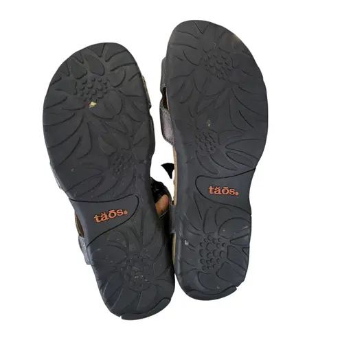 TAOS Eden 2 Pewter Metallic Leather Comfort Sandals Women's US 9 EU 40 Gray