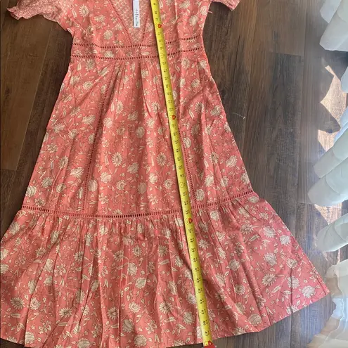 Maisie Chic Pink Floral Midi Skirt Size M