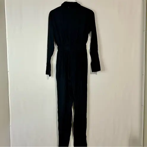 LIONESS Urban Outfitters  Women’s Lara Button Front Jumpsuit Black Size Small NWT thumbnail 8