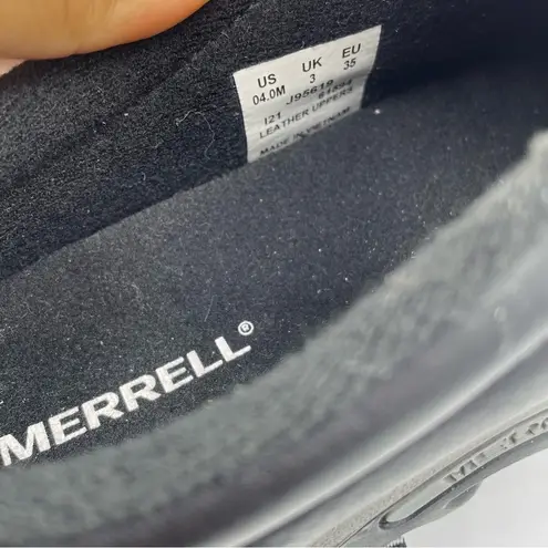 Merrell leather slip on comfy black shoes