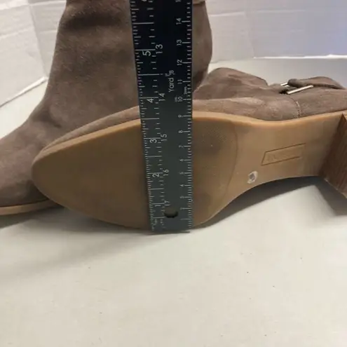 ALFANI Adison Women’s Suede Leather Brown Booties Size 9.5 M 2” heel