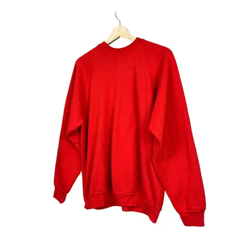 BJ Concept Design Vintage 80s 90s Red Long Sleeve Pullover Red Graphic Cheers Sweatshirt Holiday L