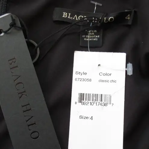 Black Halo NWT Jackie O in Black White Classic Chic Houndstooth Sheath Dress 4