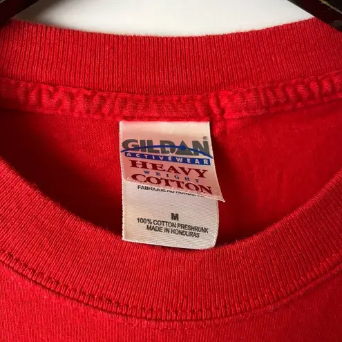 Vintage Y2K Washington DC T Shirt Red Medium M USA Flag Destination Embroidered