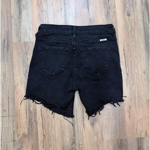 KanCan Black High Rise Frayed Hem Jean Shorts Women's 5/26 Size 4