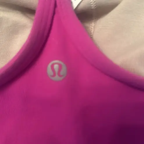 Lululemon  size 12 fuschia pink purple tank top bra built in like new