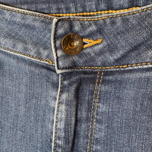 L.L. Bean Denim Jeans Straight Leg Dark Wash Comfortable Size 10 Regular Blue