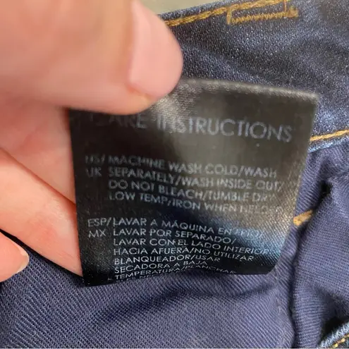 Liverpool Jeans Company The Crop Jeans Raw Edge Hem Size 2 Size 26 Dark Wash