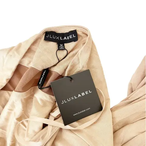 JLUXLABEL Tan One Shoulder Dress Sz M