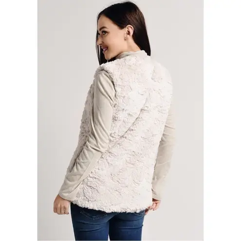 Dylan Faux Fur Vest in Ivory Cream XS Sherpa Neutral Plush True Grit Yellowstone
