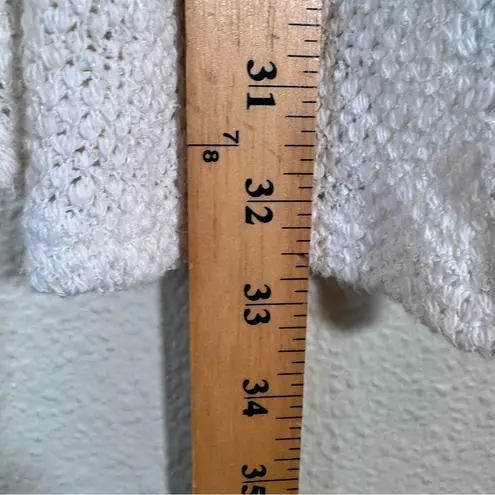 Velvet By Graham Spenser Cream Open Knit Cardigan Sweater Womens M Waterfall Size M