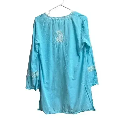 Mud Pie Boho Bap Lady Embroidered Tunic Lightweight Blouse Size Medium