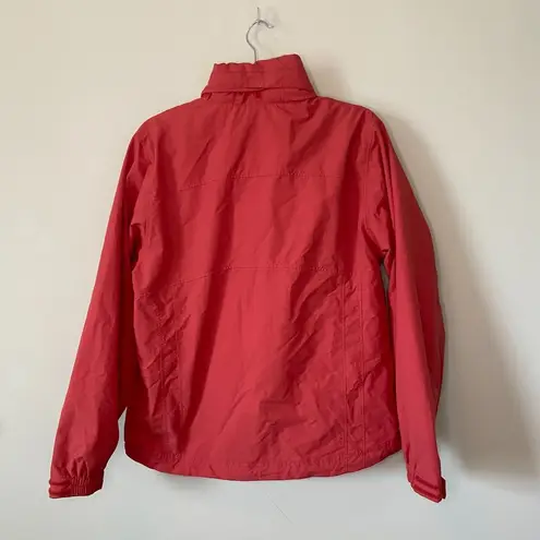 L.L.Bean  Coral Orange Rain Jacket Size Medium Weather Channel Exclusive Vintage