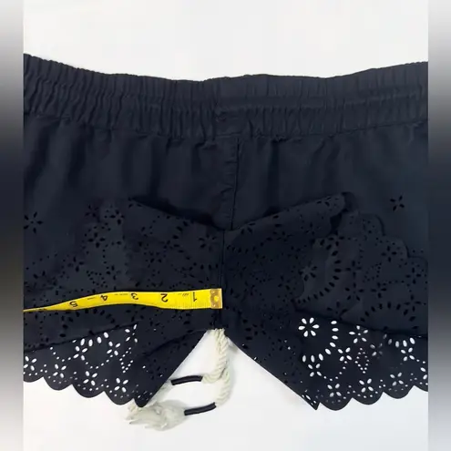 Roxy Eyelet Swim Cover Up Shorts - Black - S