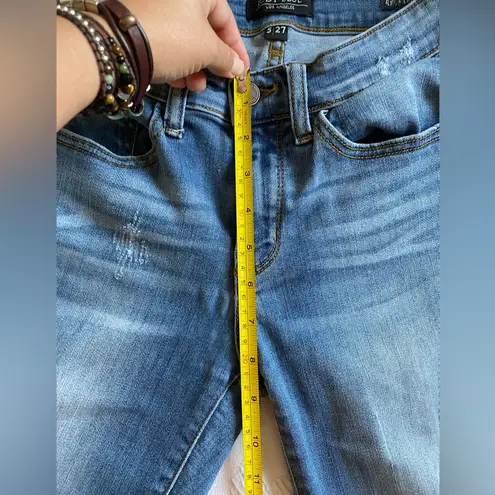 Judy Blue Womens cotton Distressed Mid Rise Slim relaxed Fit Denim Jeans 5/27