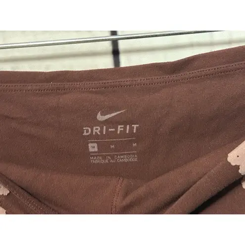 Nike  Yoga Luxe High Rise Ankle 7/8 Scallop Eyelet Leggings Burgundy Size Medium