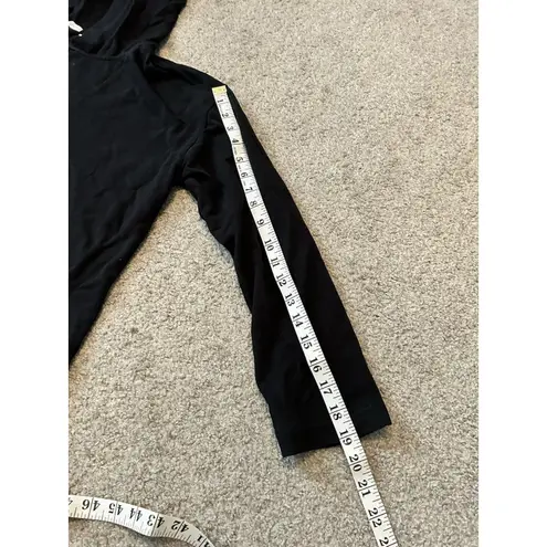 J. Jill Purejill Quarter Zip Black Pullover Size Medium Pima Cotton