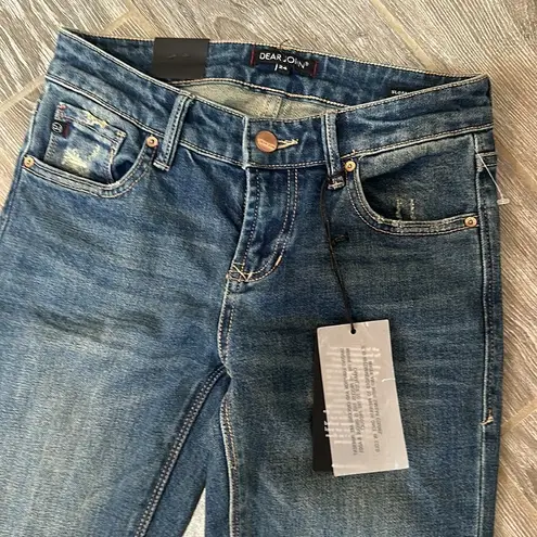 Dear John ⭐️New⭐️ bootcut Sloane distressed 24 waist dyed denim jeans NWT