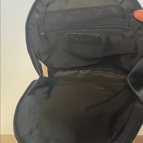 Tignanello Black Leather Backpack Purse