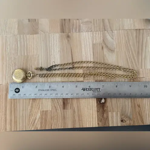 Wittnauer Pocket Watch Super Rare Mechanical Gold Dial Checkered Case Works