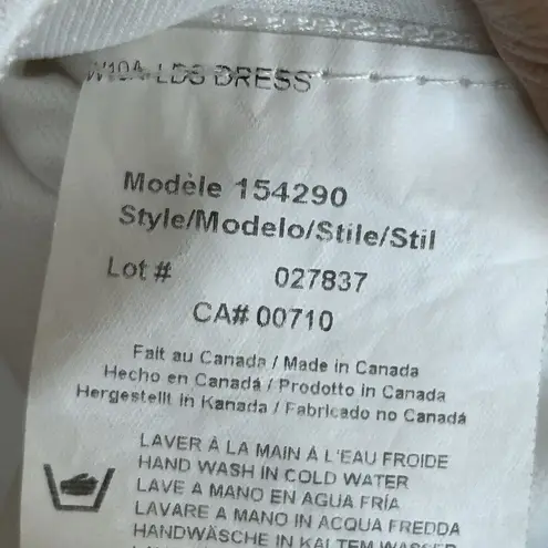 Joseph Ribkoff Dress Womens 14 White Sheath Grommet Neck Ruched Elegant Evening