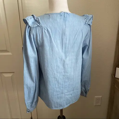 c'est toi C’est Toi V-Neck Ruffle Front Top | NWOT
