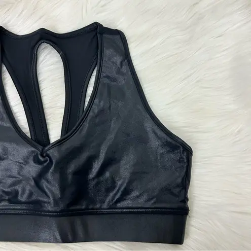 Carbon 38 Black Sports Bra in Takara Shine Size L Size L