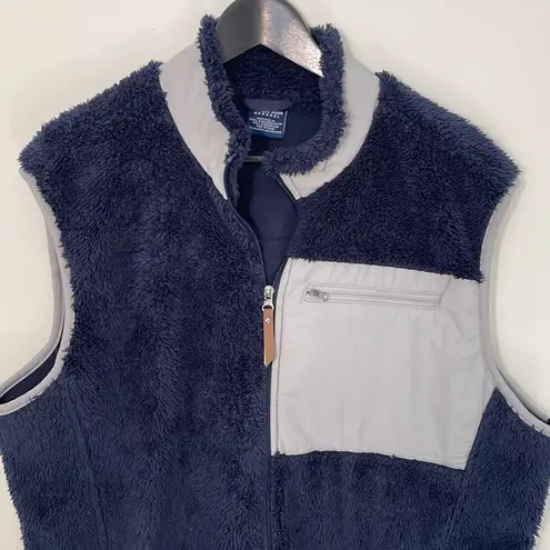 Charles River Apparel  Womens Fleece Newport Vest Full Zip Size XL Navy Blue Gray