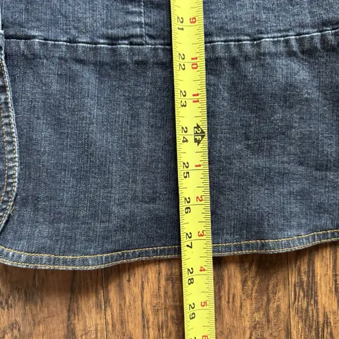 Casual Corner Jean Jacket Stretch Peplum Women's Denim Jacket Plus Size 2XL Blue