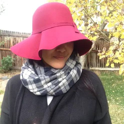 Bordeaux Wine Colored Floppy Felt Hat NWOT Red