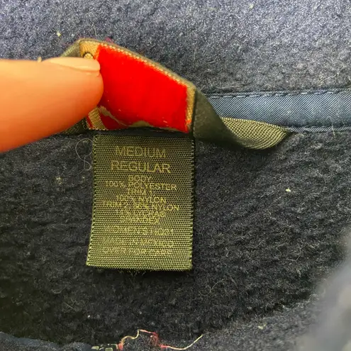 Vintage L.L. Bean outdoors Adult navy soft fleece quarter zip jacket medium Blue