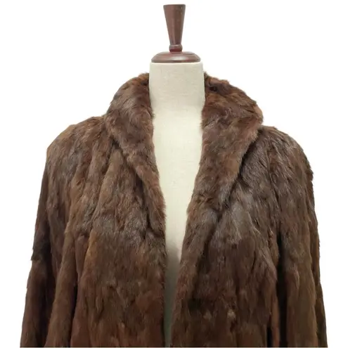 Vintage 1950s Mink Fur Capelet Stole Jacket Dark Brown ZCMI Salt Lake City Utah