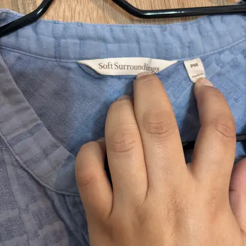 Soft Surroundings women’s midi Drees blue size PM