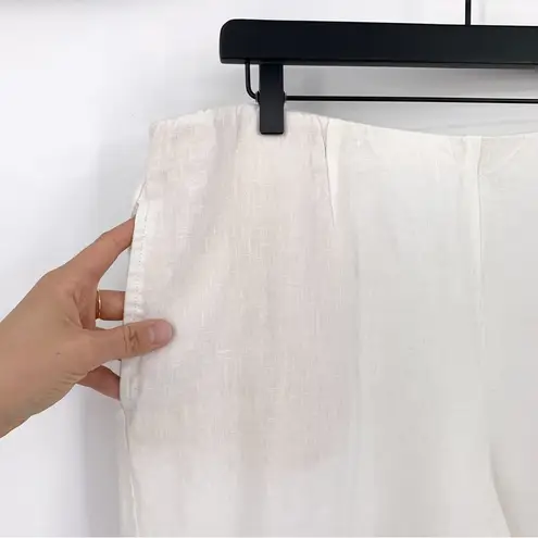 J. JILL Pure Jill Linen Crop Pants White M Missy (XL/XXL?)