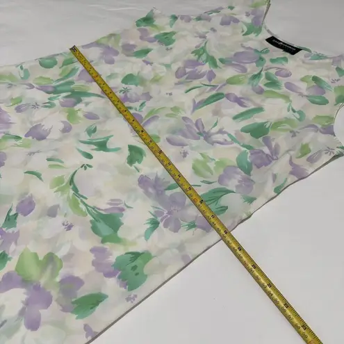 Sag Harbor Midi Dress Sz 6P 6 Petite Pastel Floral Sleeveless Tie Back