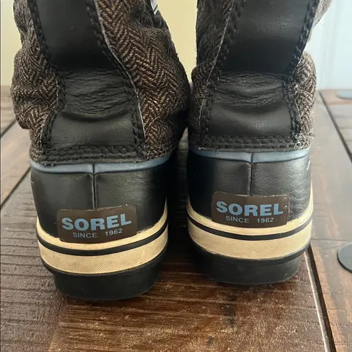 Sorel  Women's Tofino II Waterproof Snow Boots Herringbone Faux Fur Size 7.5