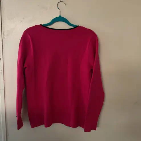 Karl Lagerfeld Paris Hot Pink Eiffel Tower Sweater – Size M Size M