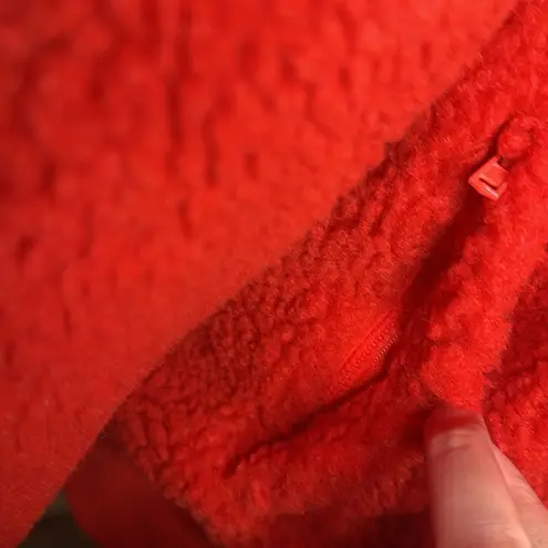 Fabletics  Red Teddy Zip Up Hooded Jacket