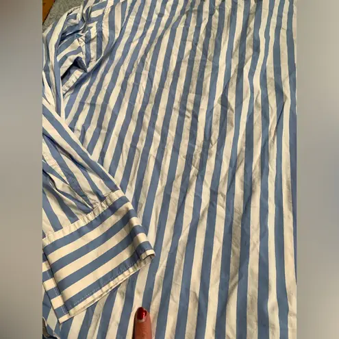 AYR blue white striped button down shirt XL